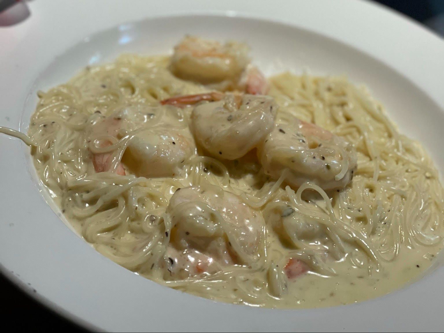 Shrimp Alfredo.