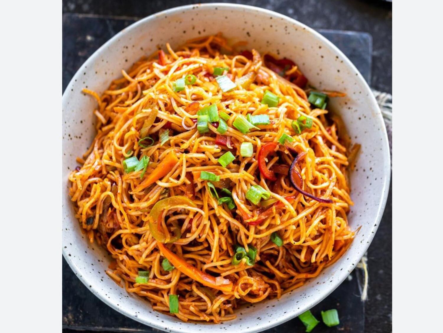 Schezwan Veg Noodles.