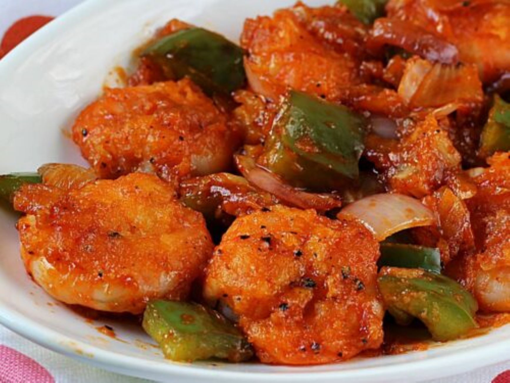 Shrimp Manchurian.