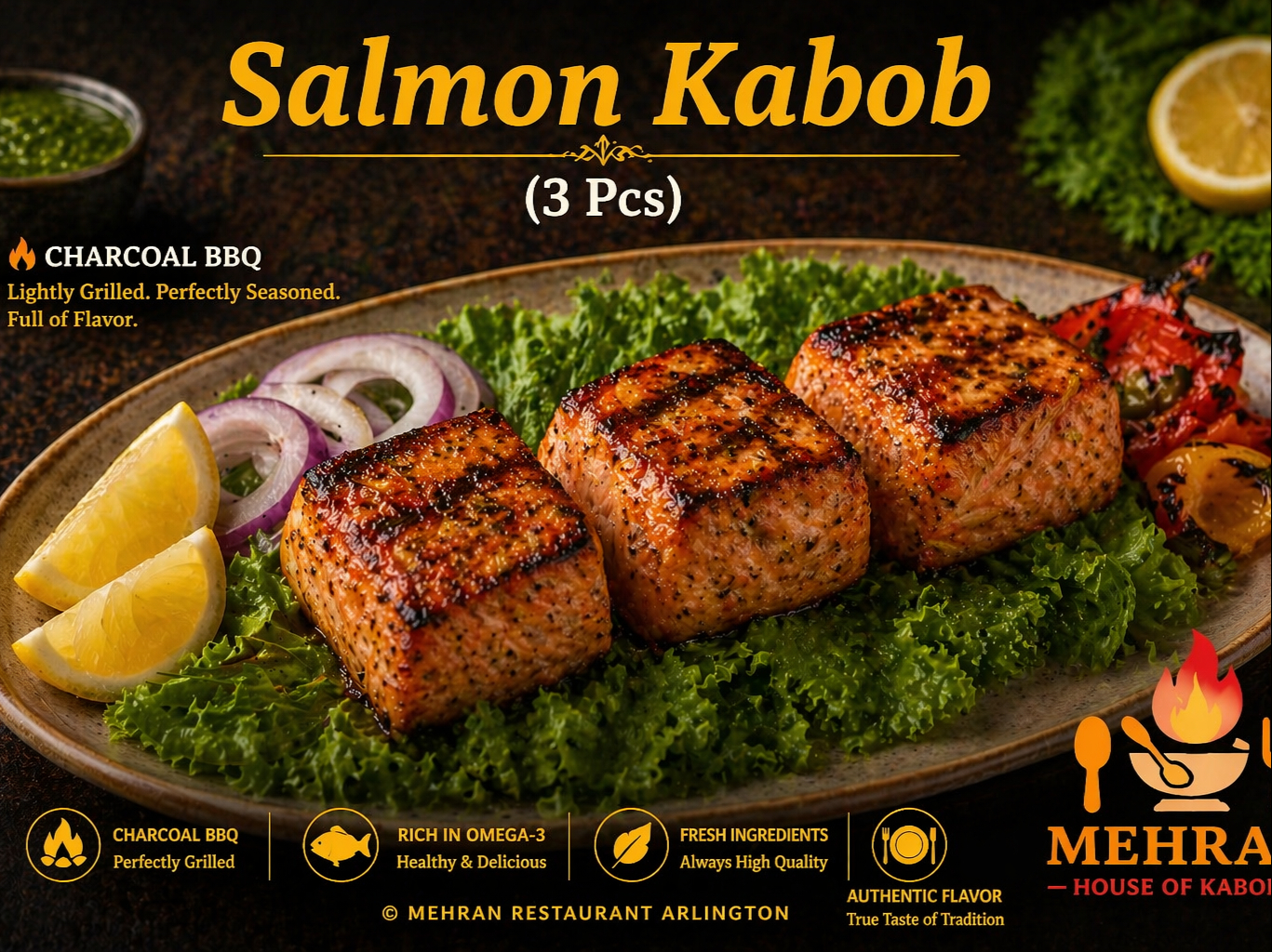 Fish Kabob (Salmon Fish).