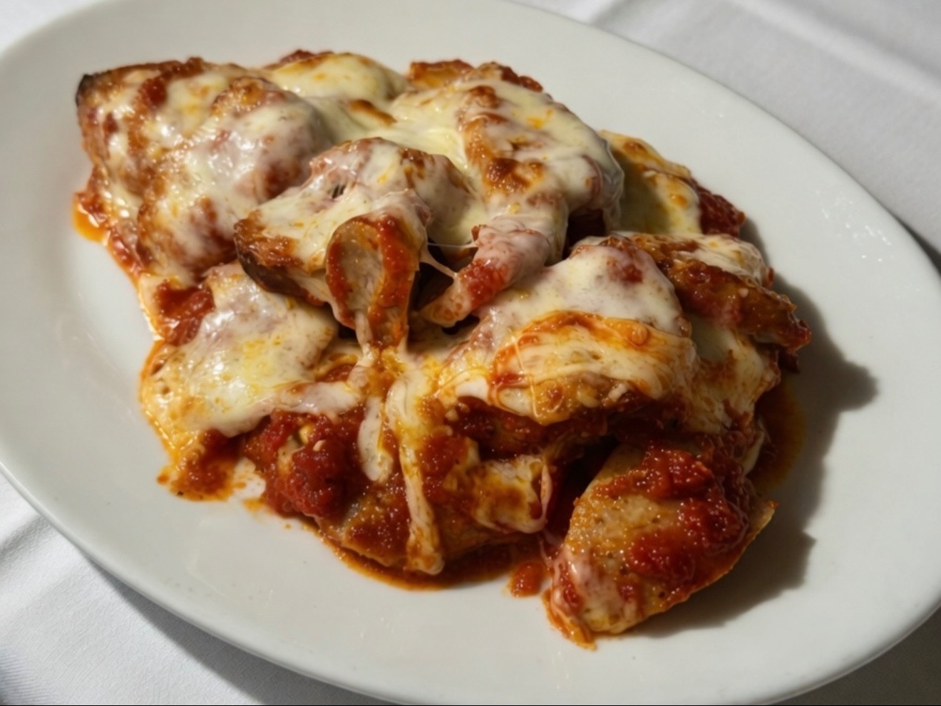 Sausage Parmigiana w/ Ziti.