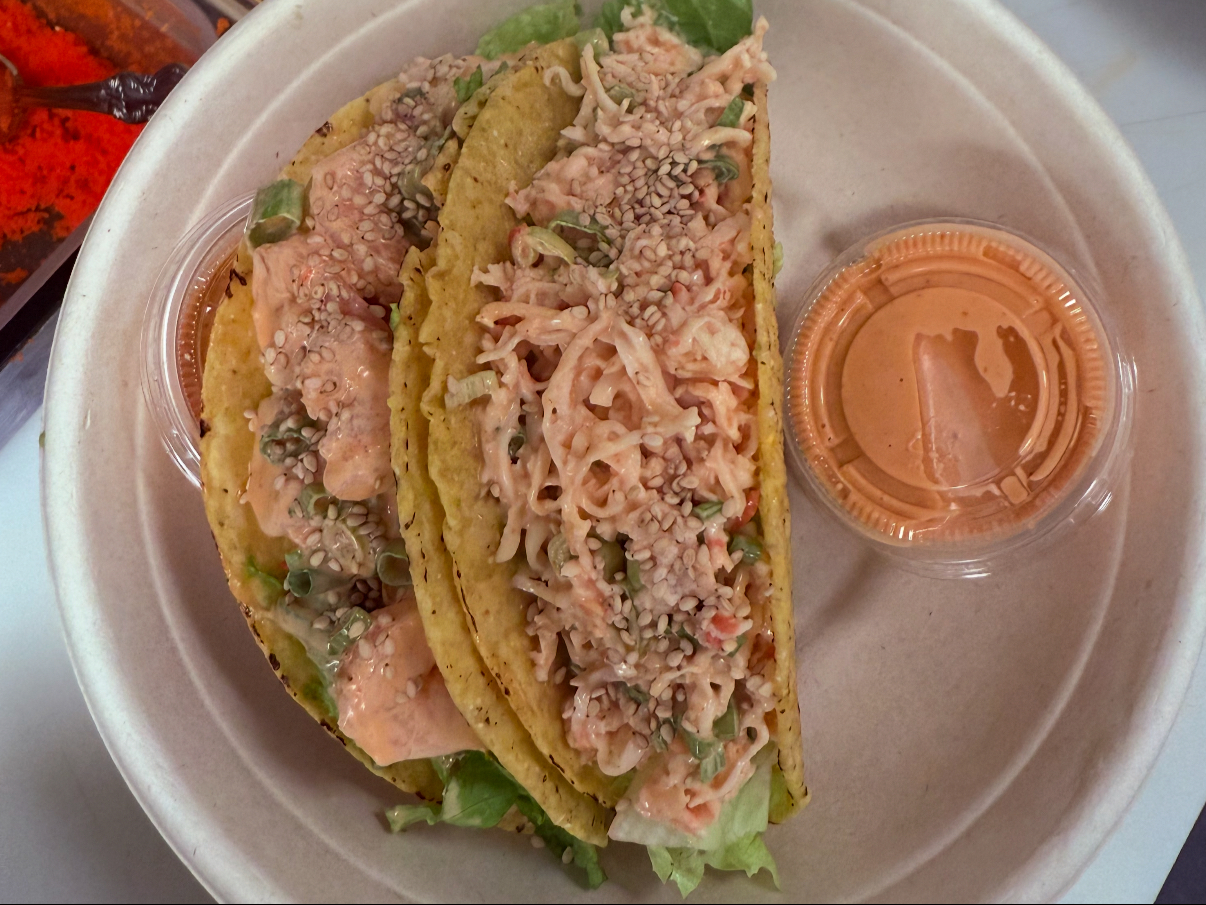 Crunchy Poke Tacos Imitation Crab.