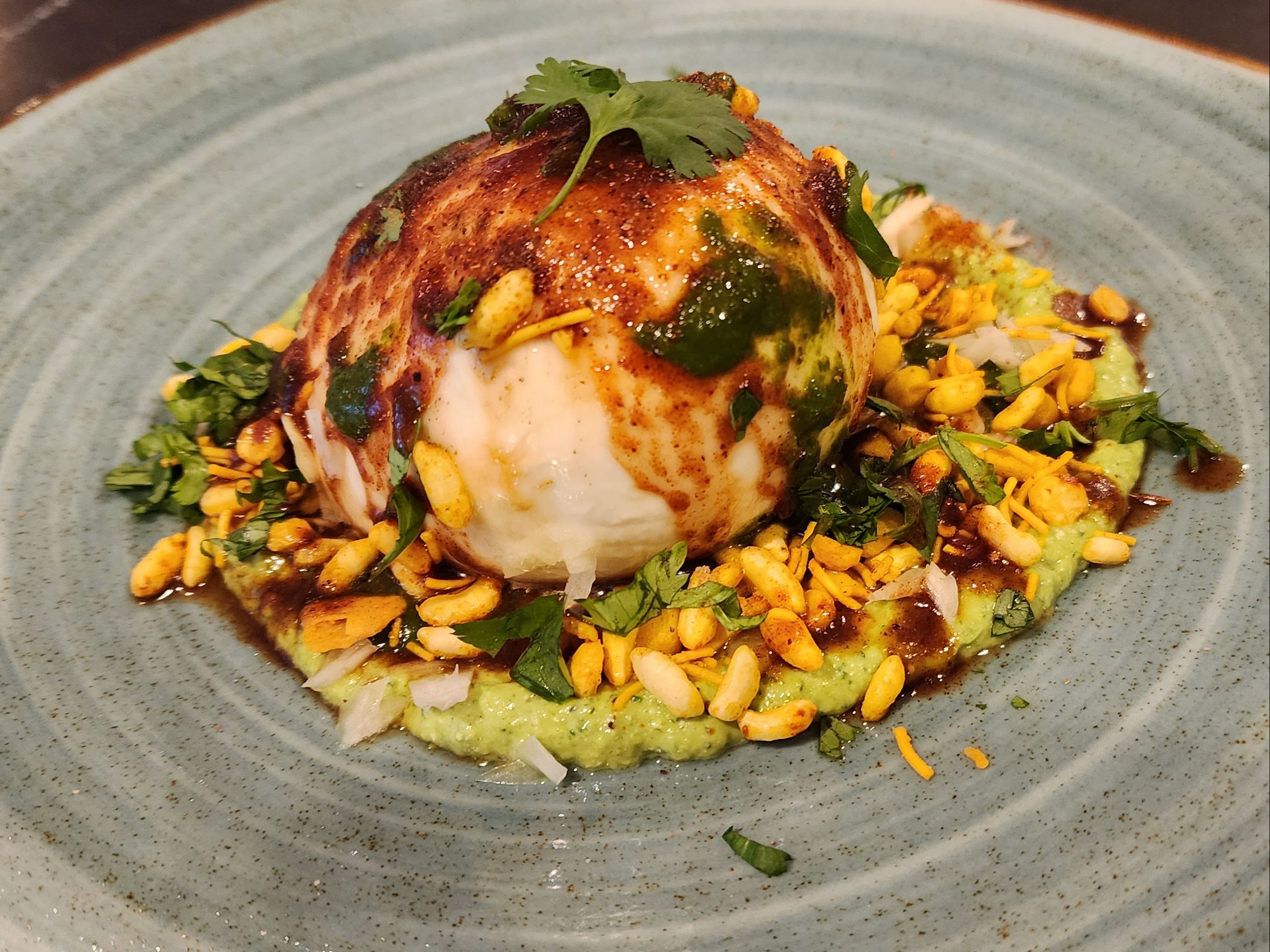 Burrata Chaat Salad.