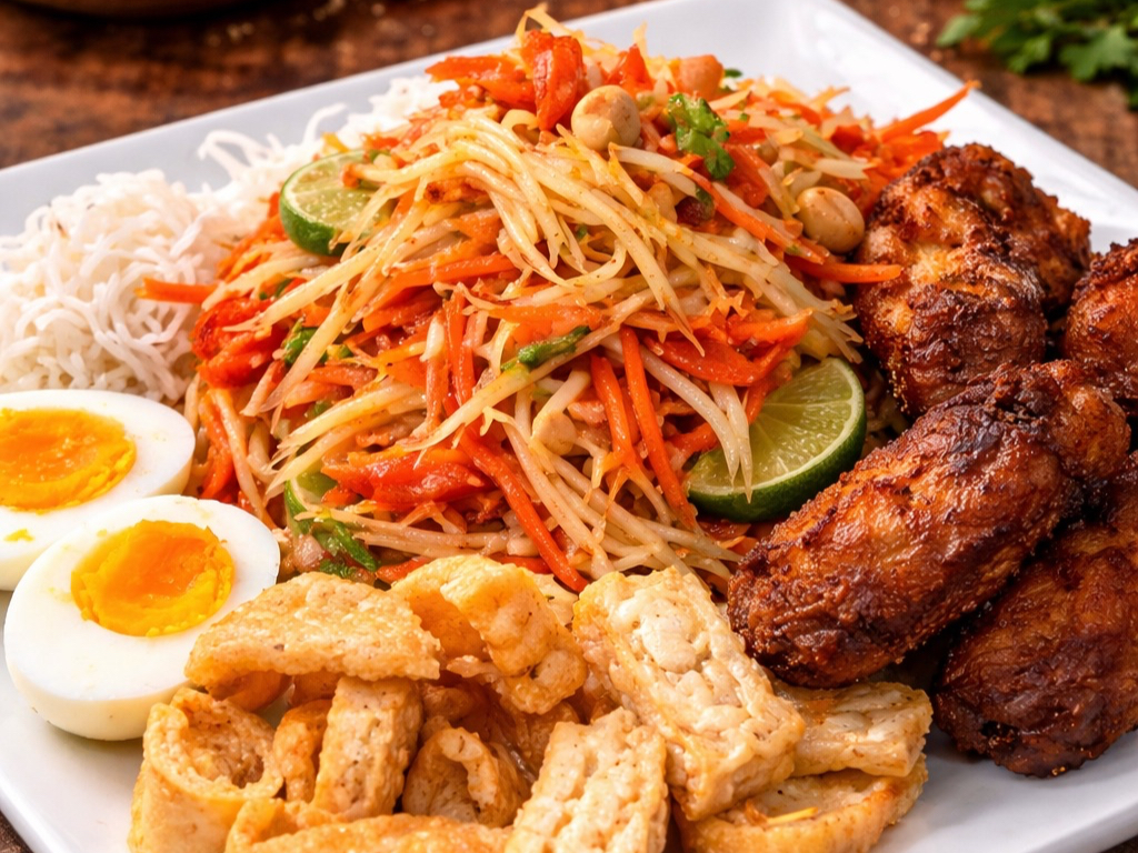 Papaya Salad Platter.