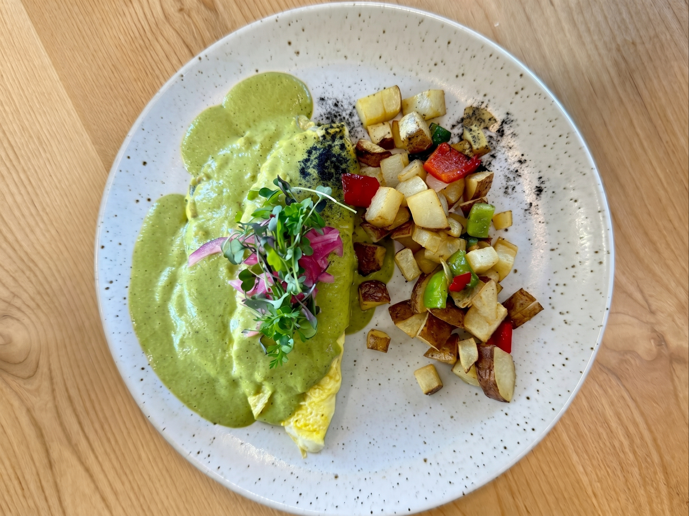 Poblano Omelette.