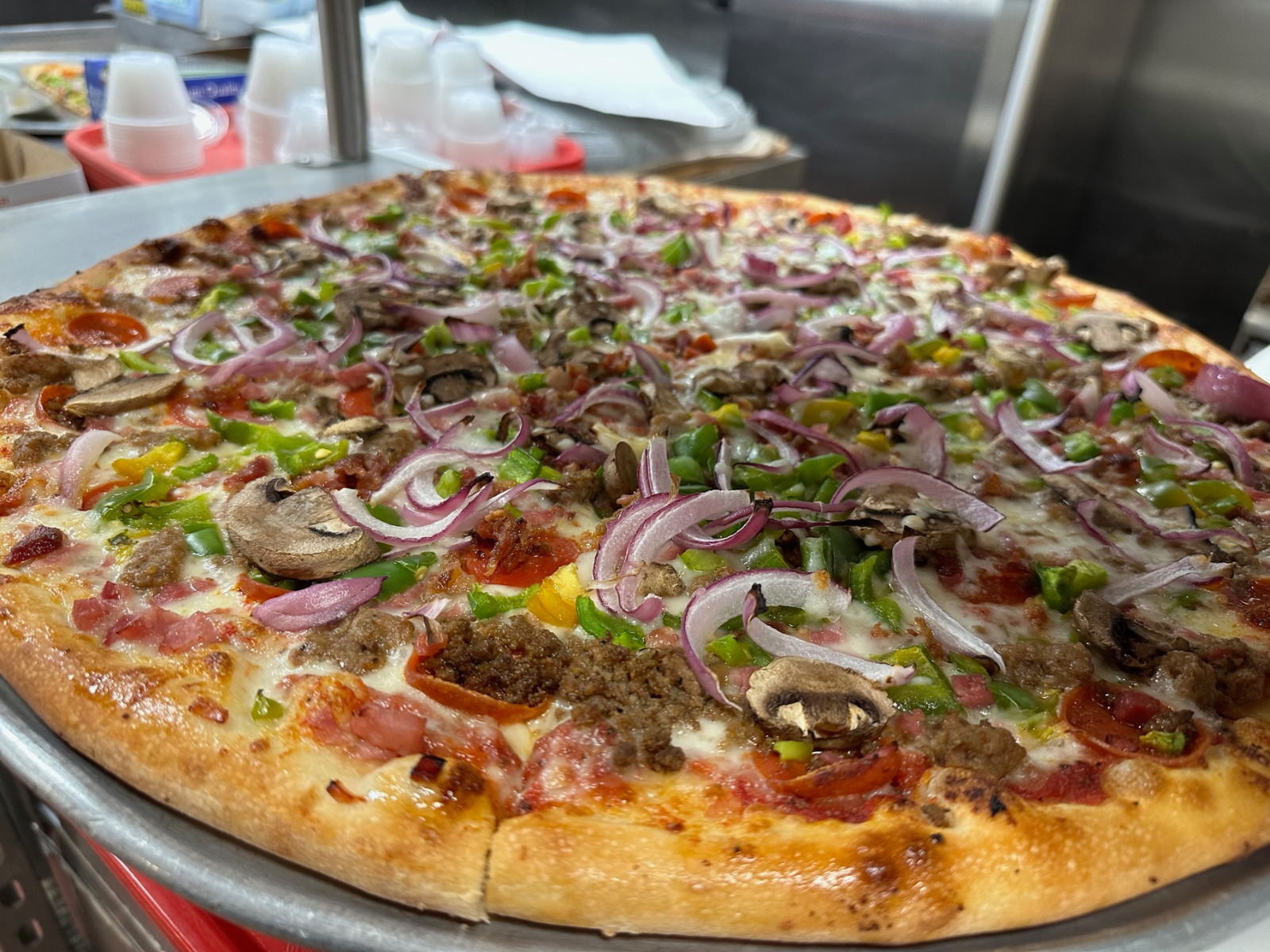 Works Pizza.