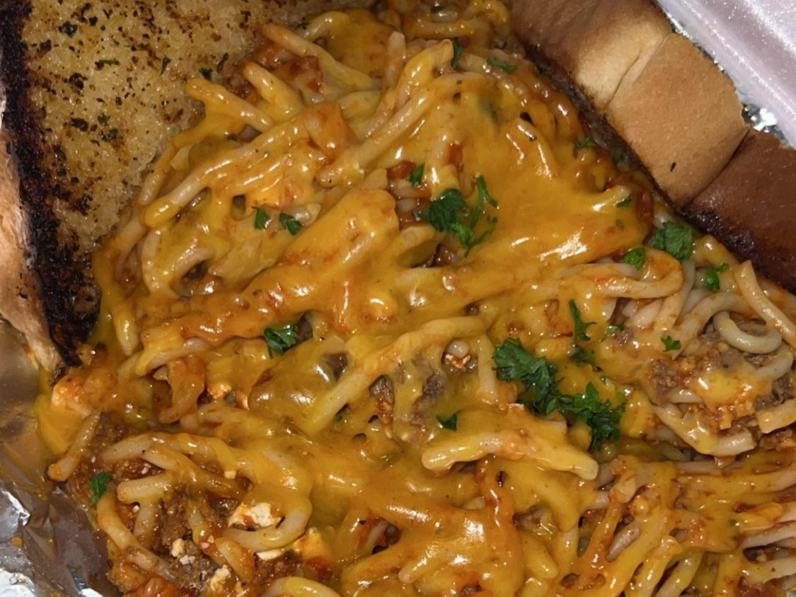 Trillion Dollar Baked Spaghetti.