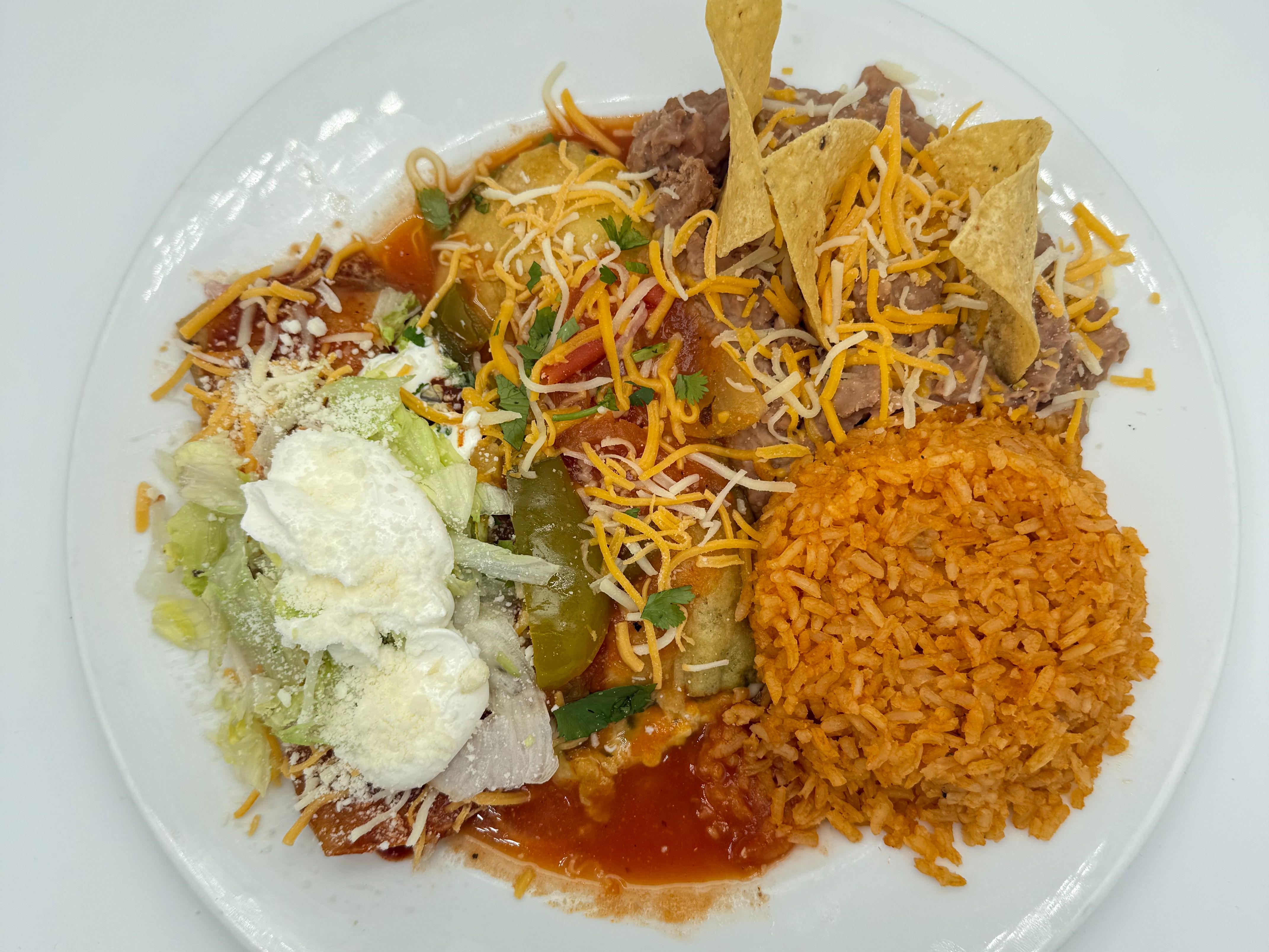 Cheese Enchilada & Chile Relleno Combo.