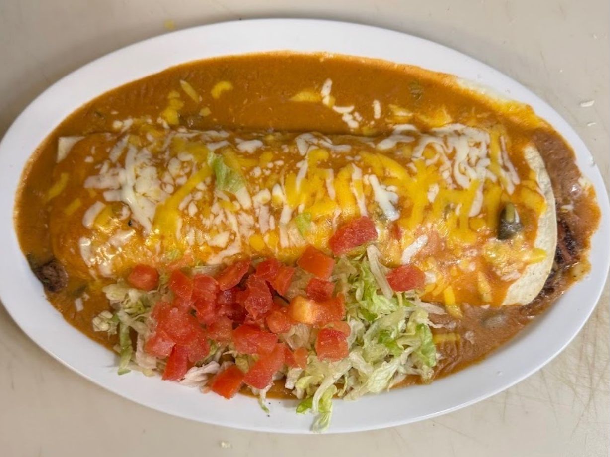 Bean deluxe burrito.