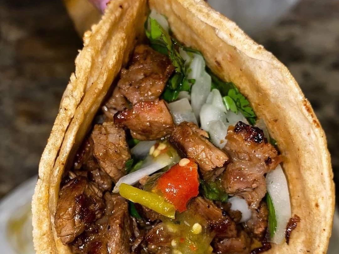 Lamb Steak Taco.