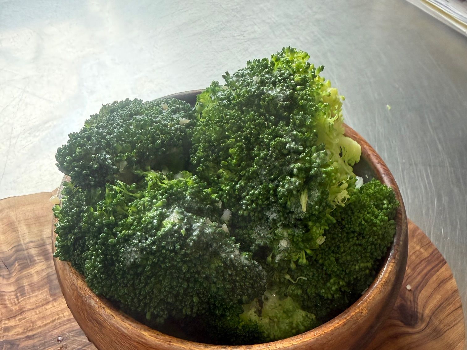 Steamed Broccoli.