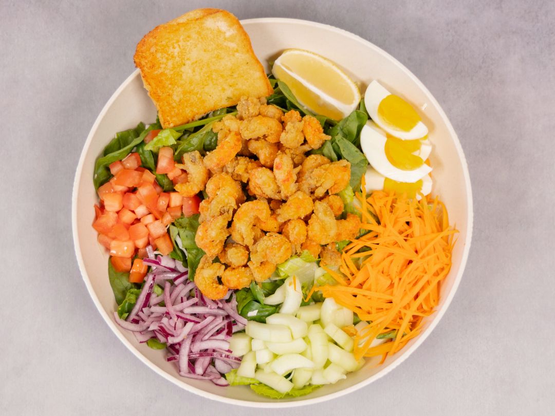 Fried Popcorn Crawfish Salad.