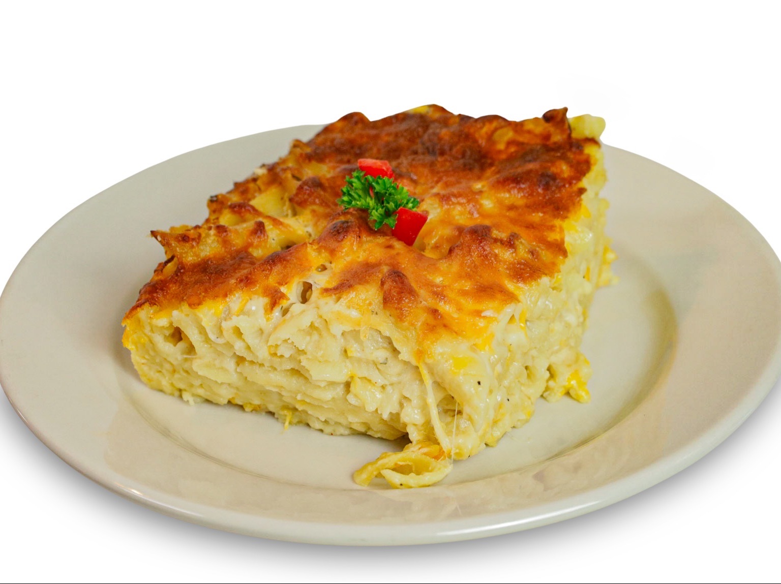 Side Macaroni Gratine.