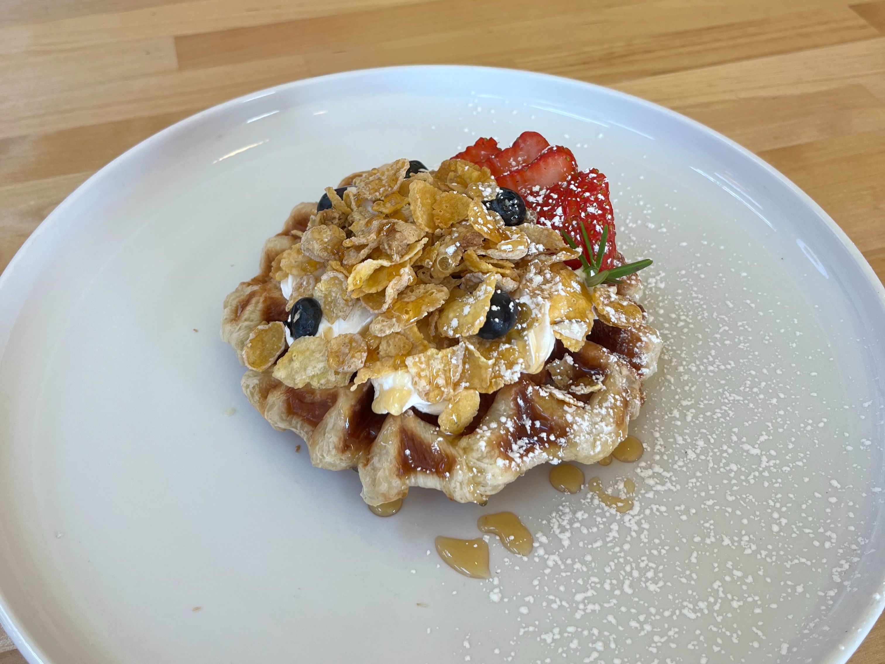 Frosted Flakes Croffle.