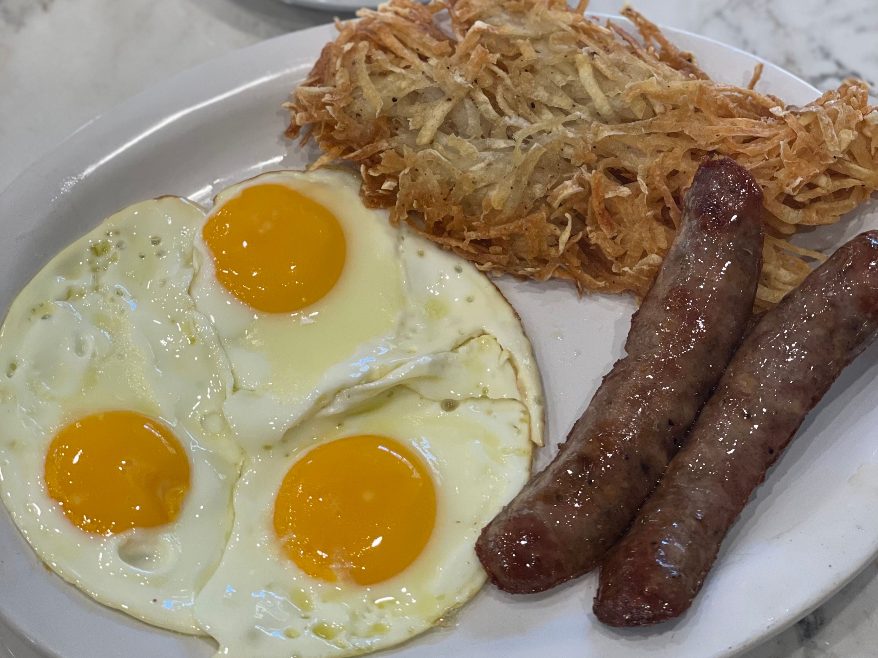 3 Eggs w/ Italian Sausage.