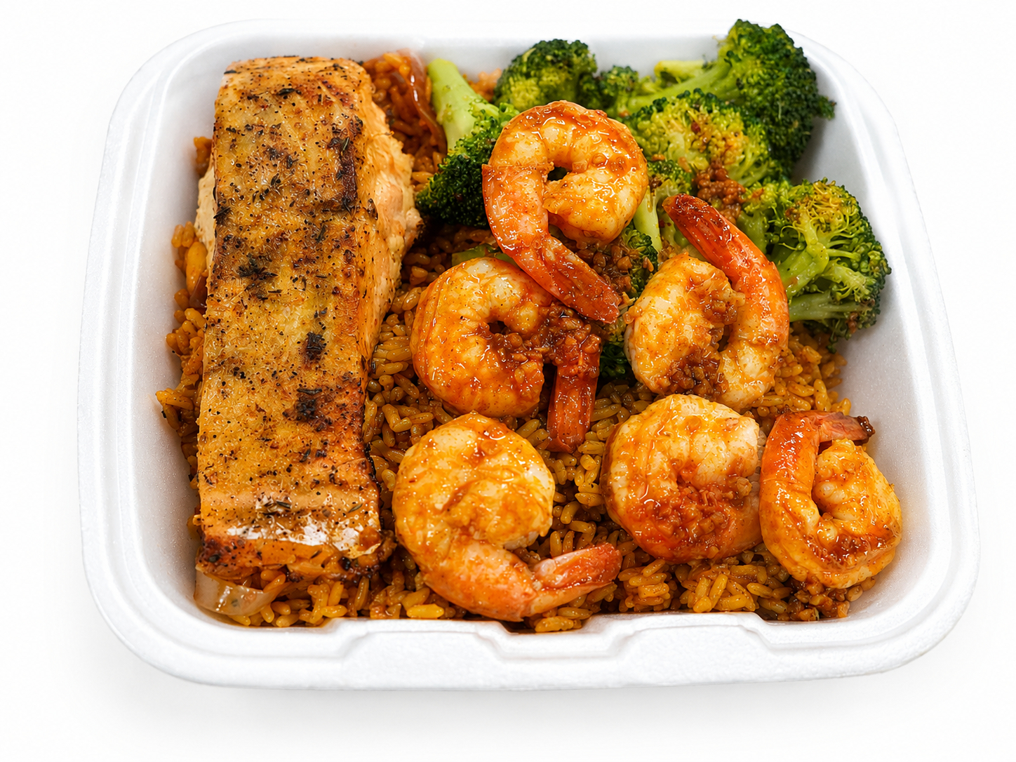 Shrimp & Salmon Fried Rice.