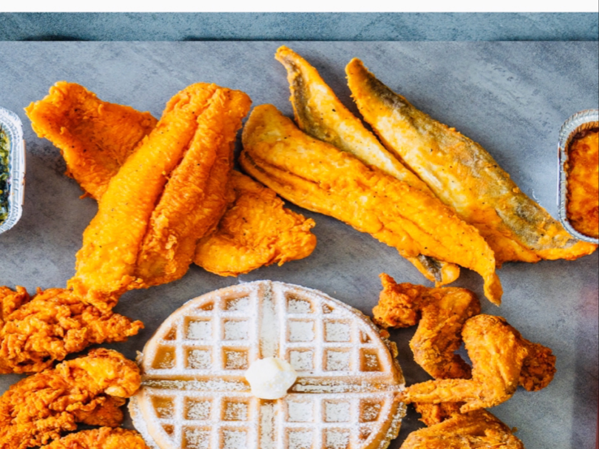 3 Whiting Fish & 1 Waffle.