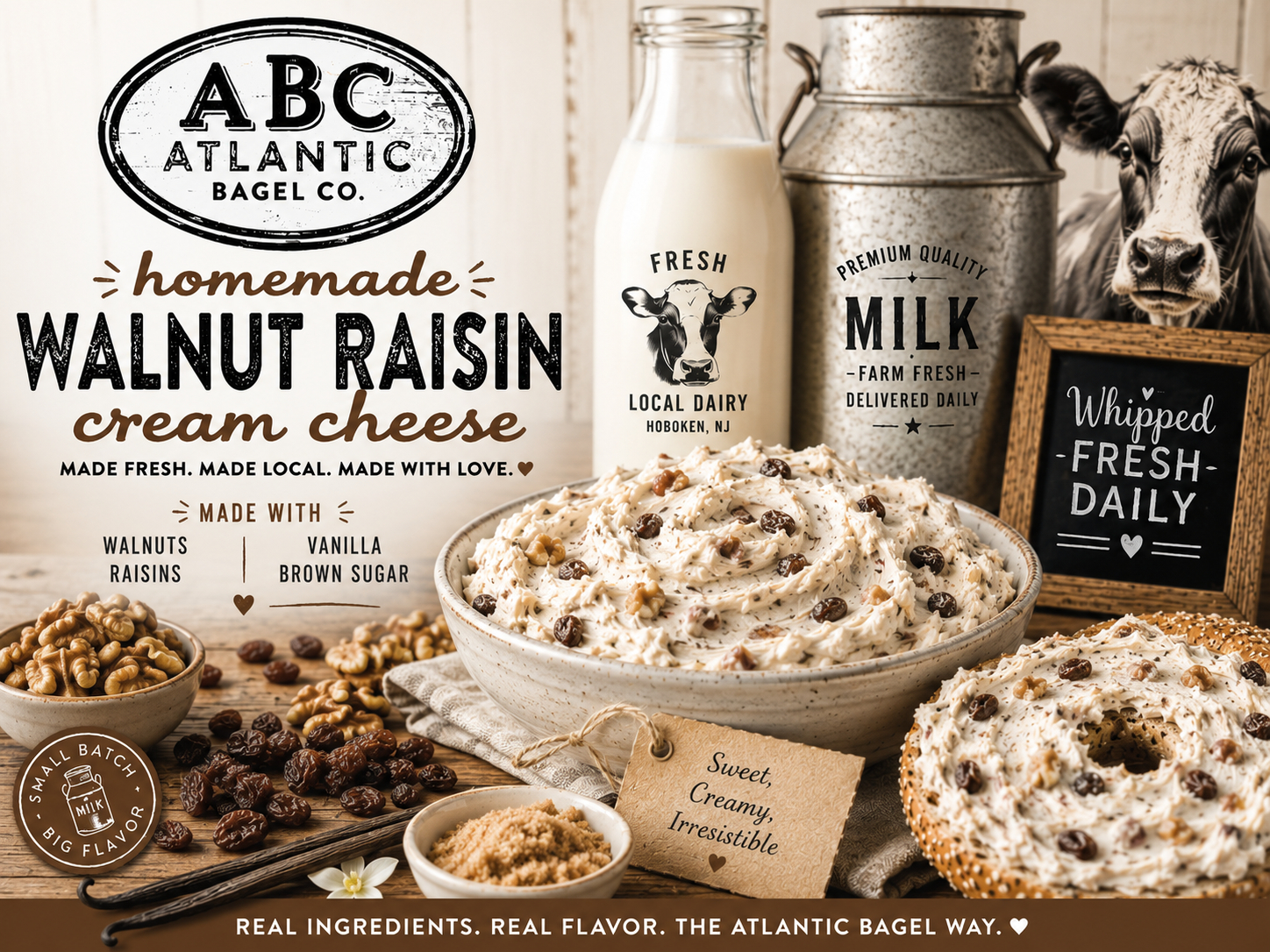 Walnut Raisin Cream Cheese.