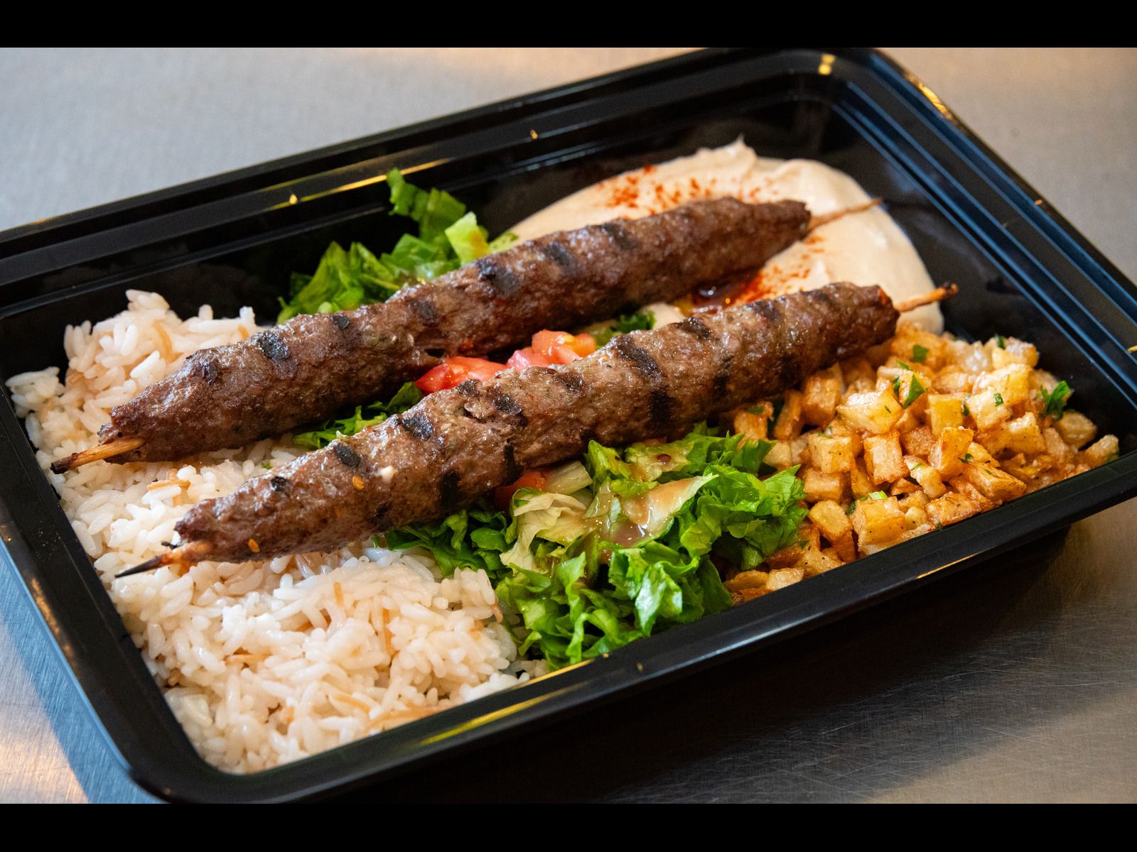 Kafta Kabob Plate.