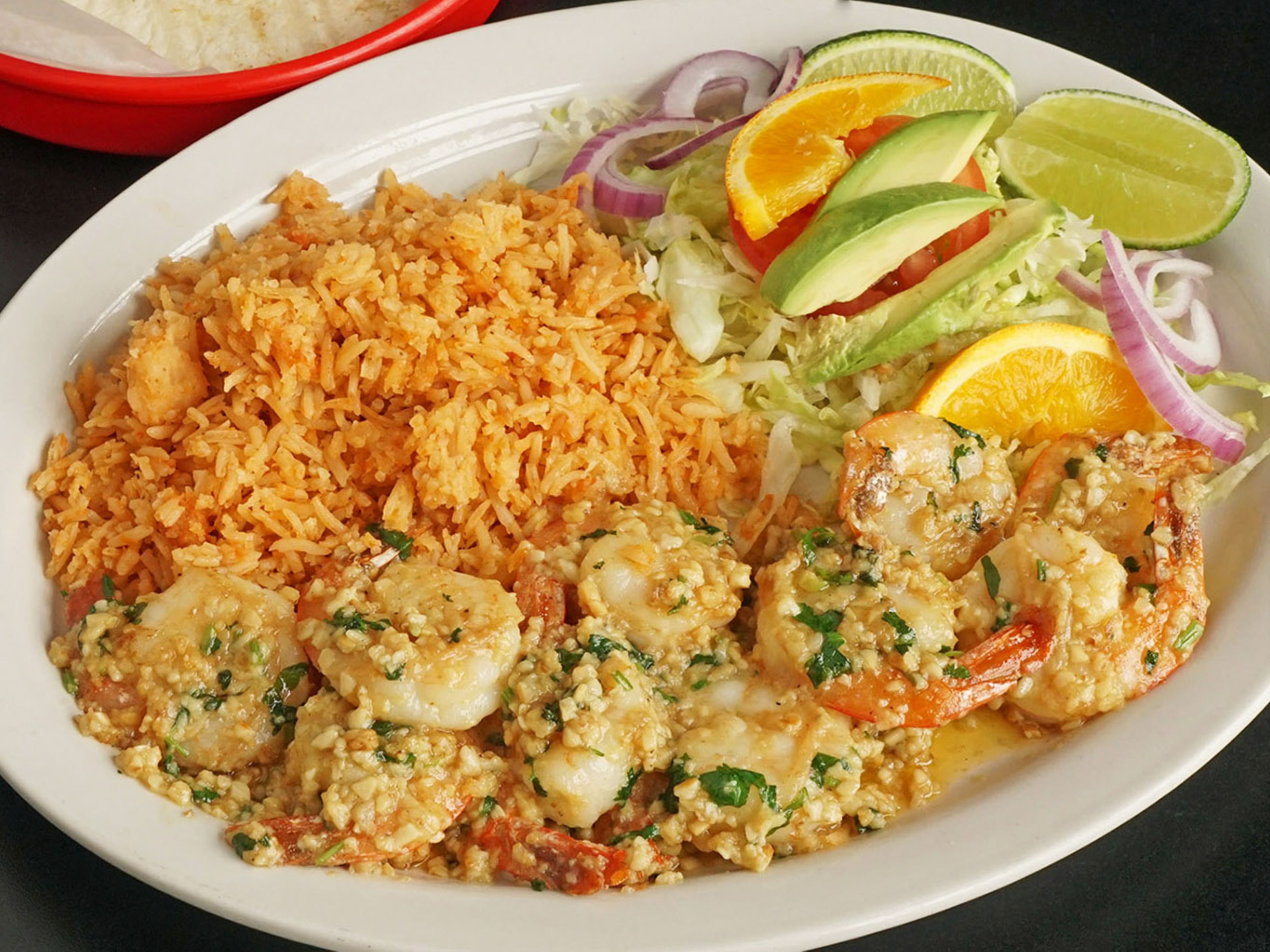 Camarones Al Mojo De Ajo.