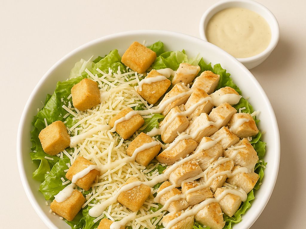 Catering Grilled Chicken Caesar Salad Bowl.