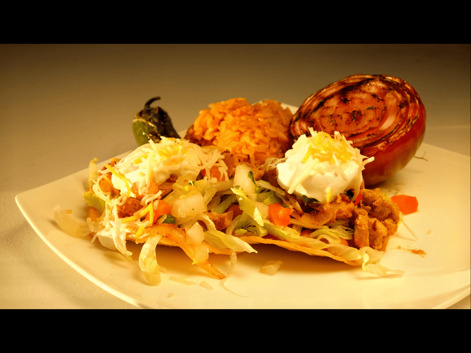 Chicken Taco Three w/Rice & Beans