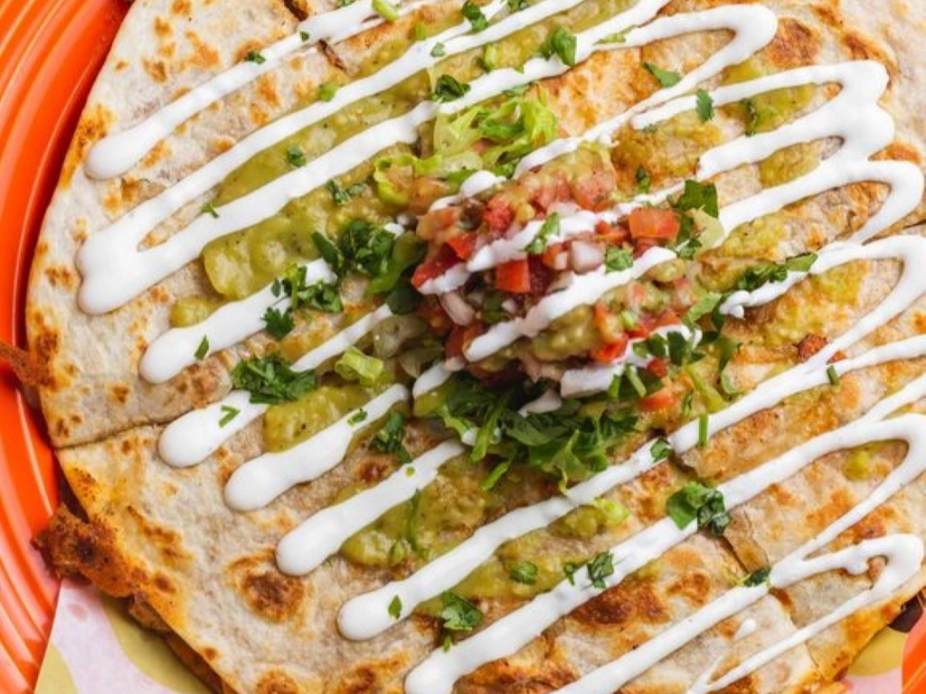 Mushroom Quesadilla.