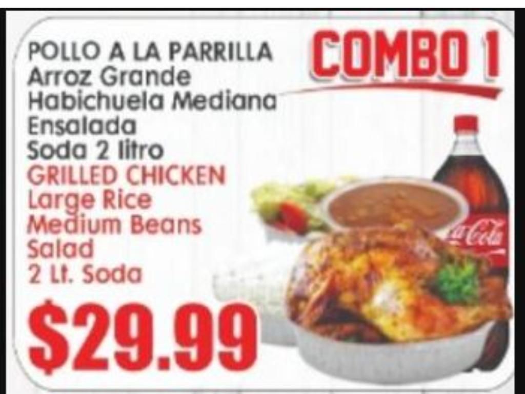 Combo 1 - Pollo A La Parrilla.