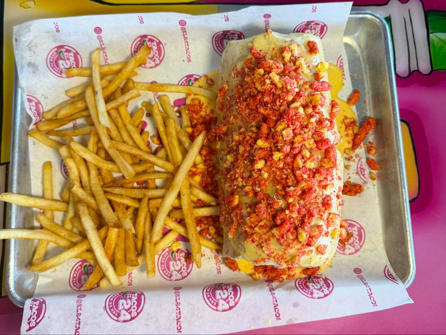 Hot Cheetos & Cheese Burrito