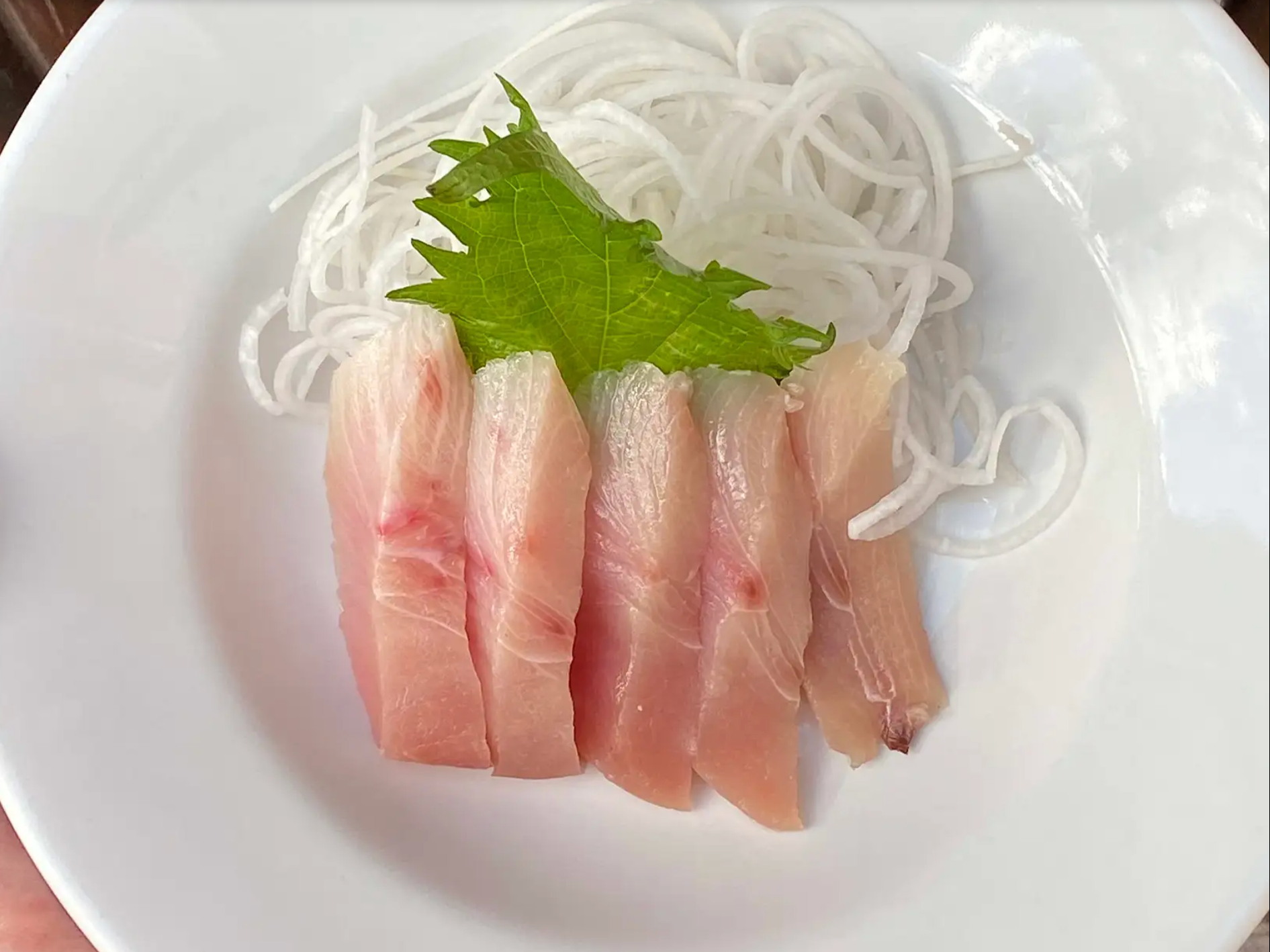 Yellowtail (Hamachi) Sashimi.