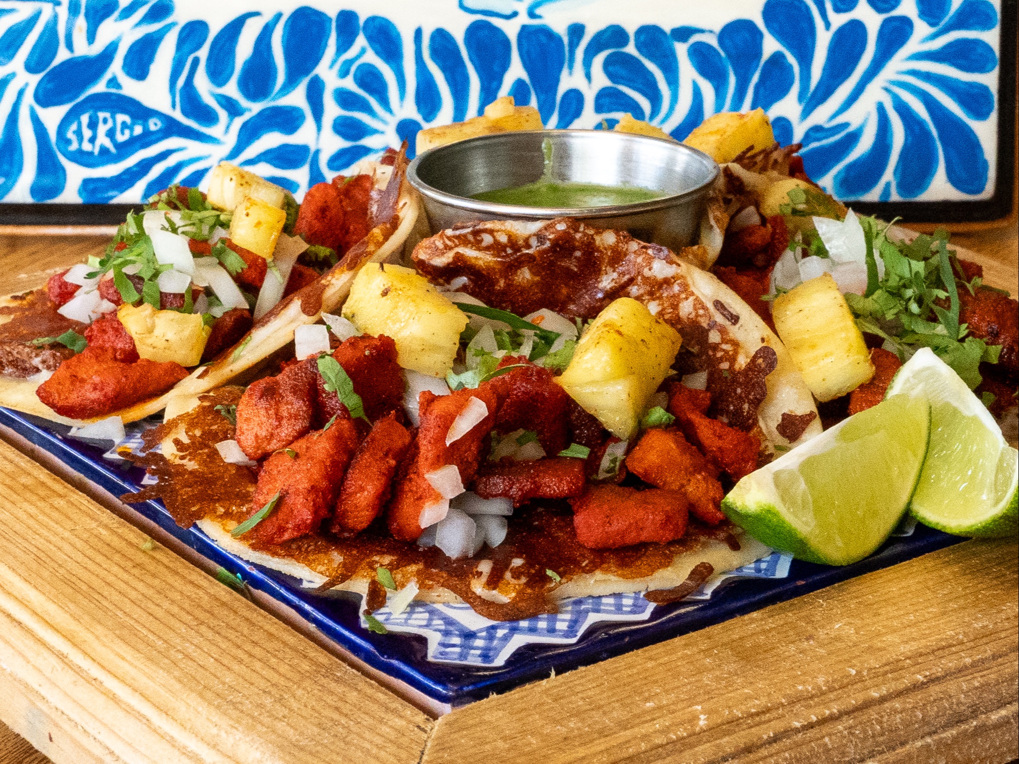 Short Ribs BBQ (pork)  Tacos al Queso