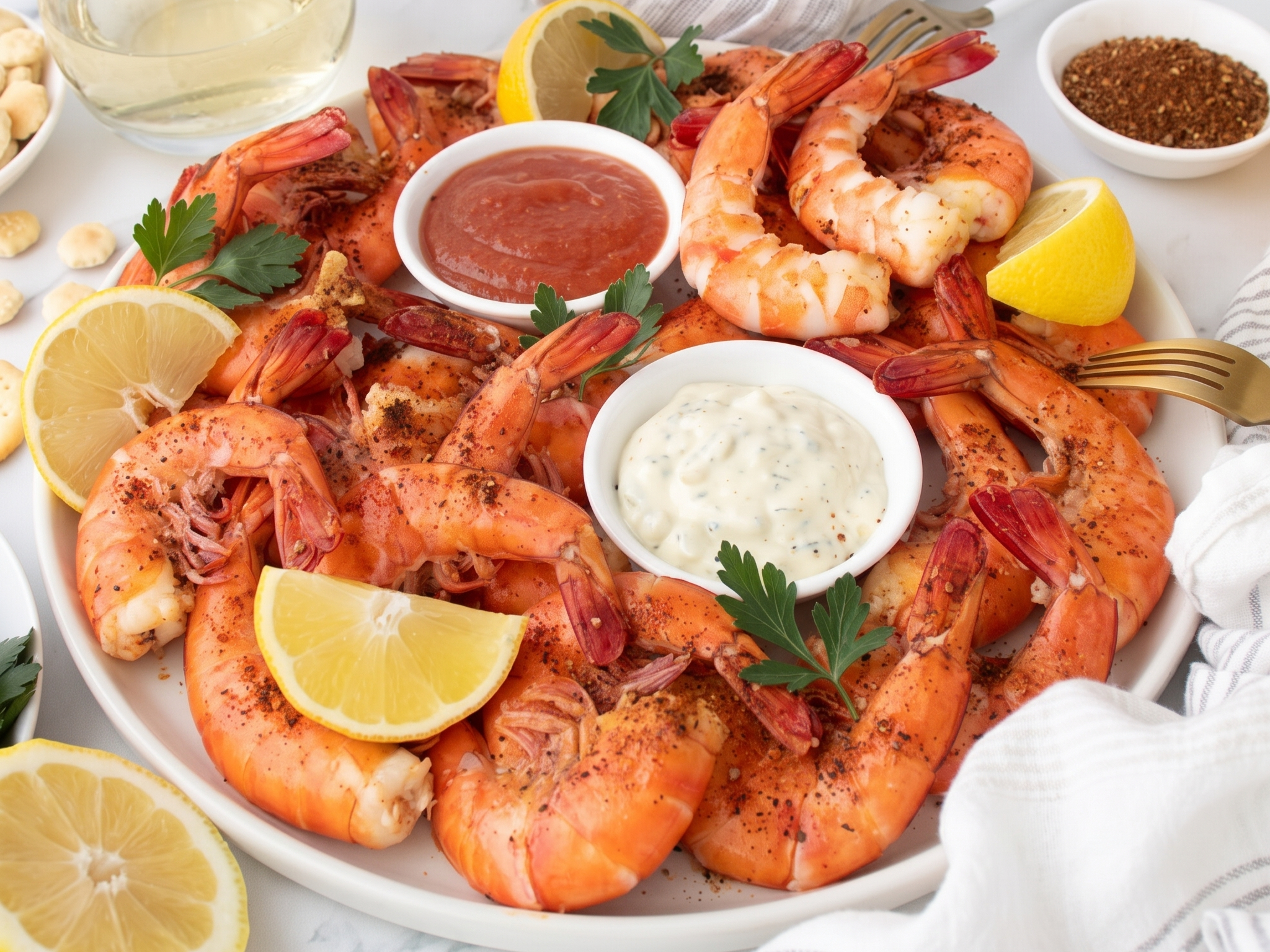 1/2 Lb. Spiced Shrimp.