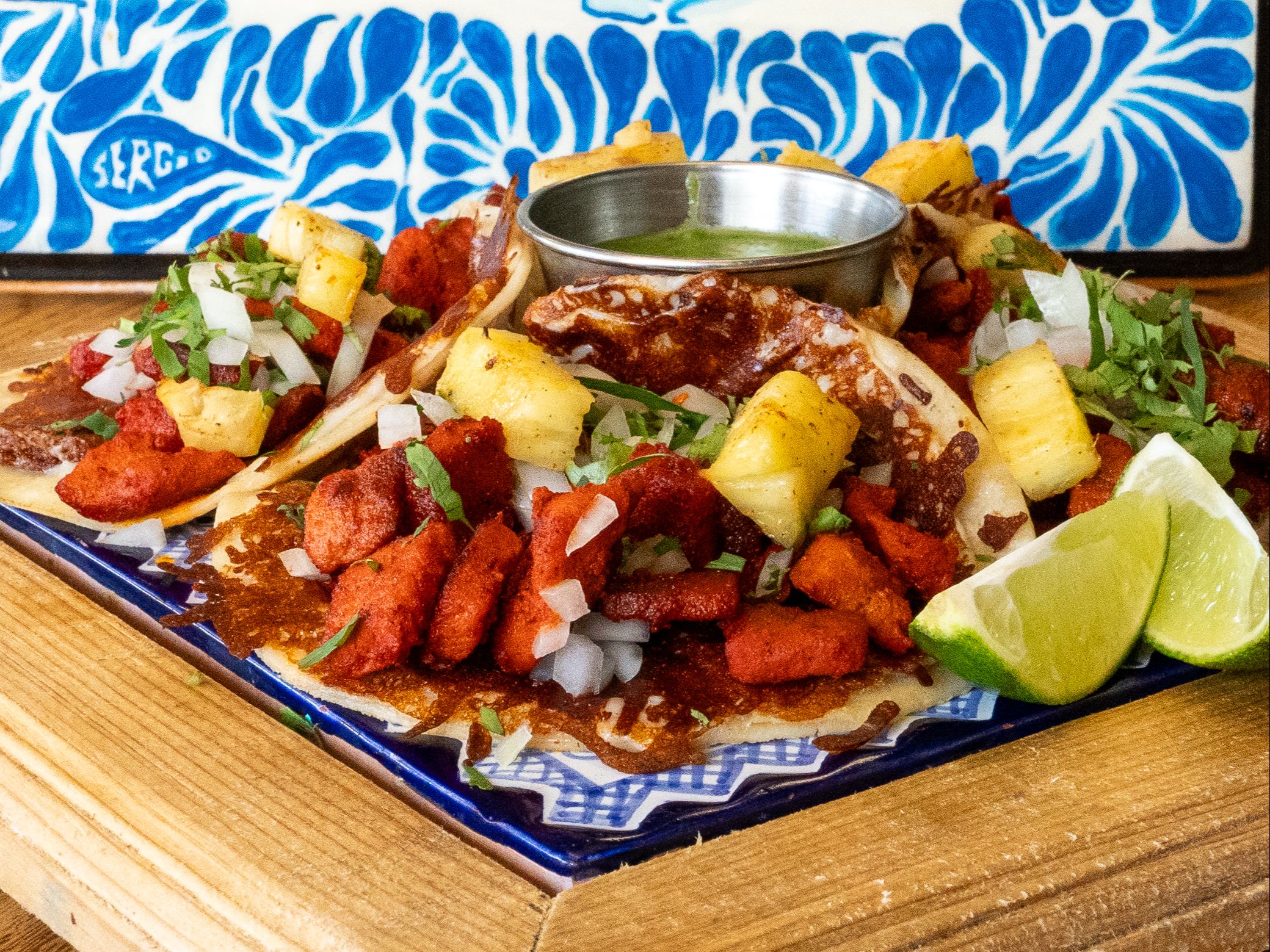 Pastor Tacos al Queso.