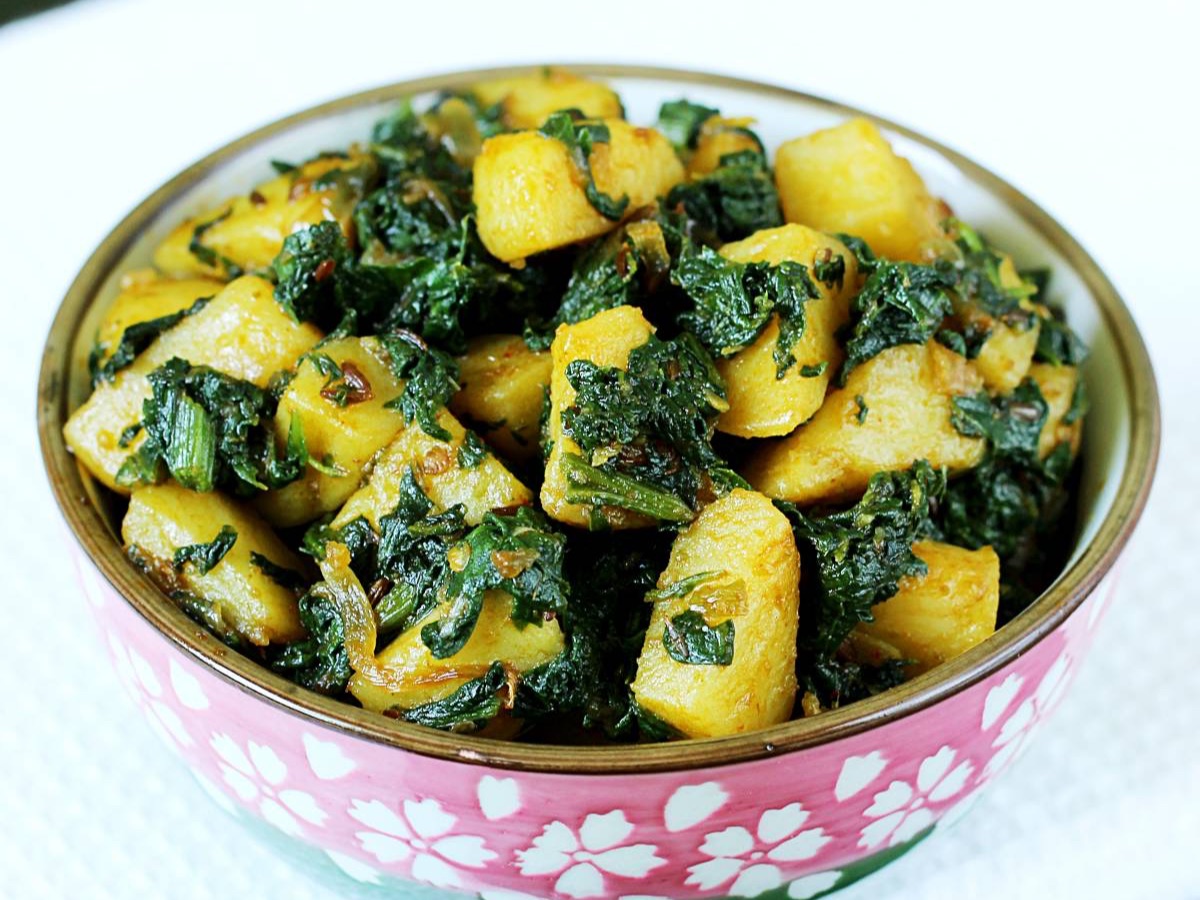 Fresh Spinach & Potatoes.