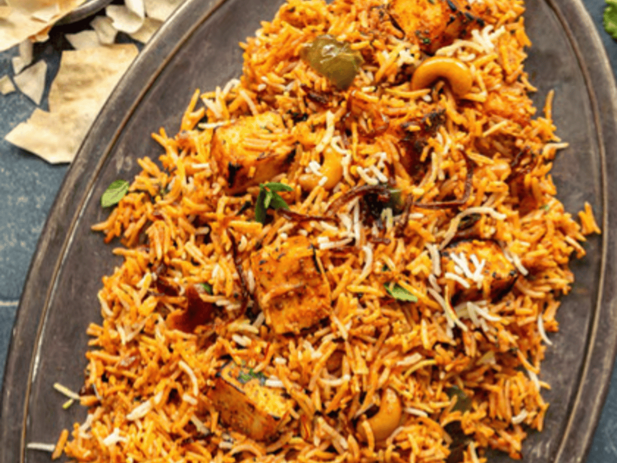 Paneer Tikka Biryani.