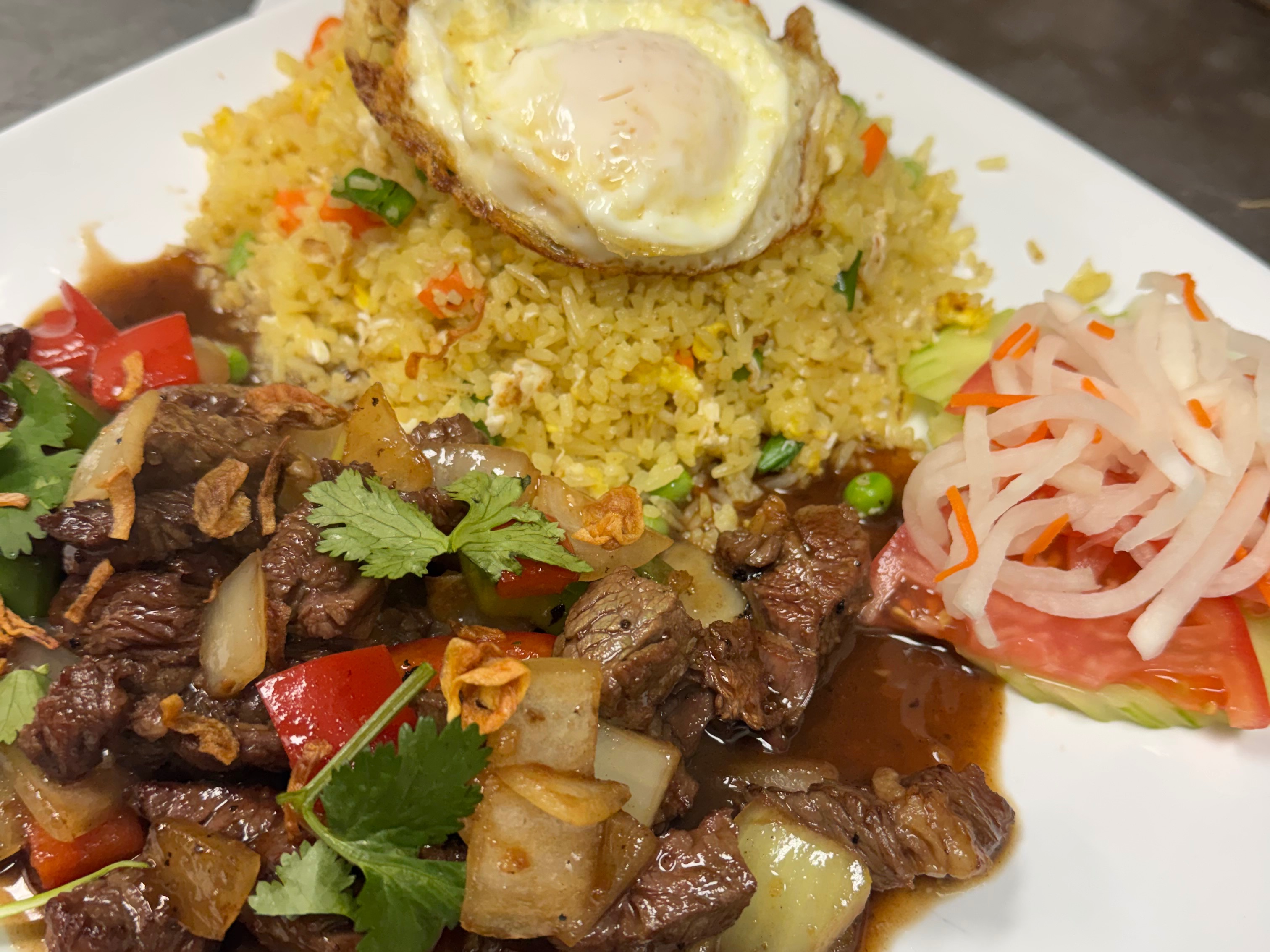 Shaken Beef Rice Salad.