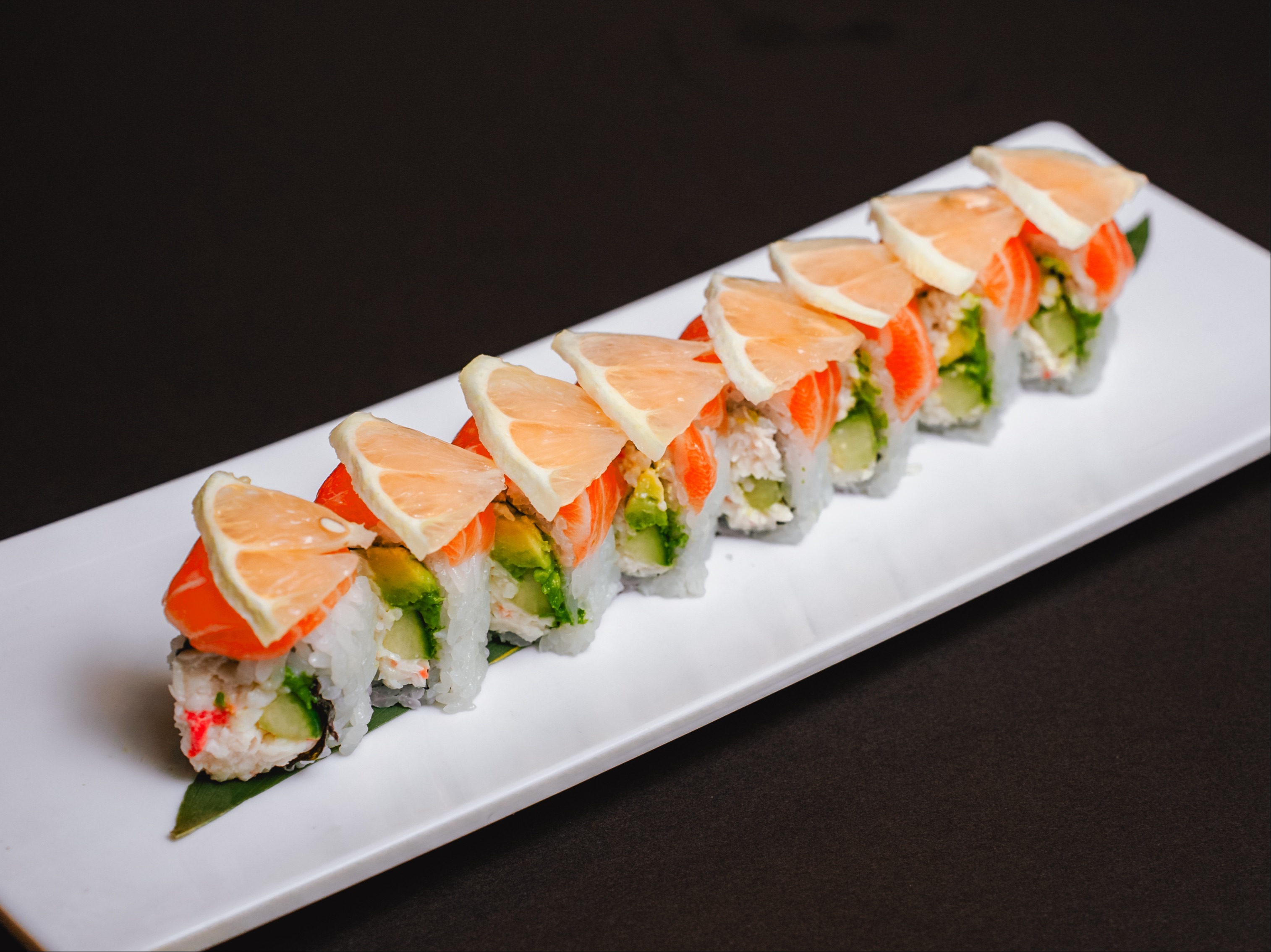 Salmon Ceviche Roll.