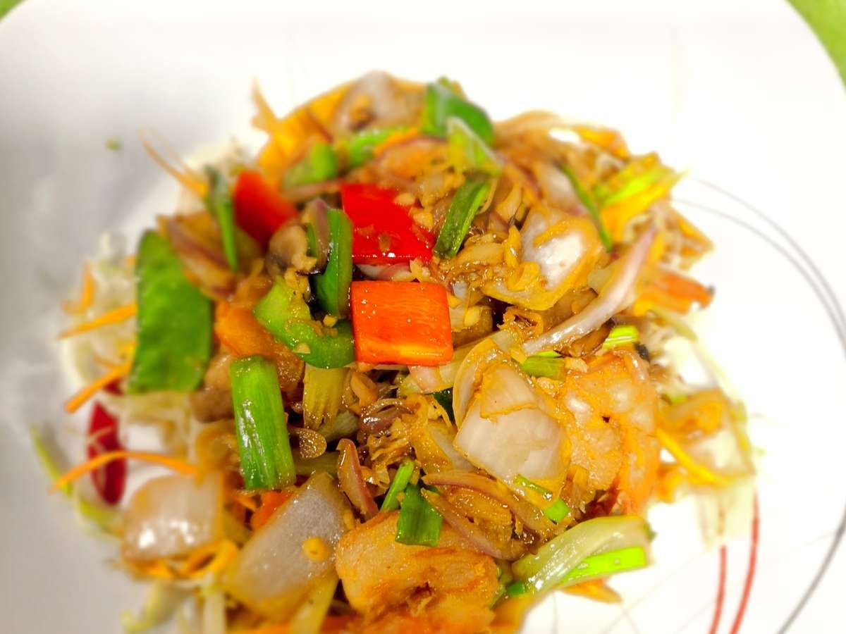 A2 Pepper Lemongrass Shrimp Dinner.