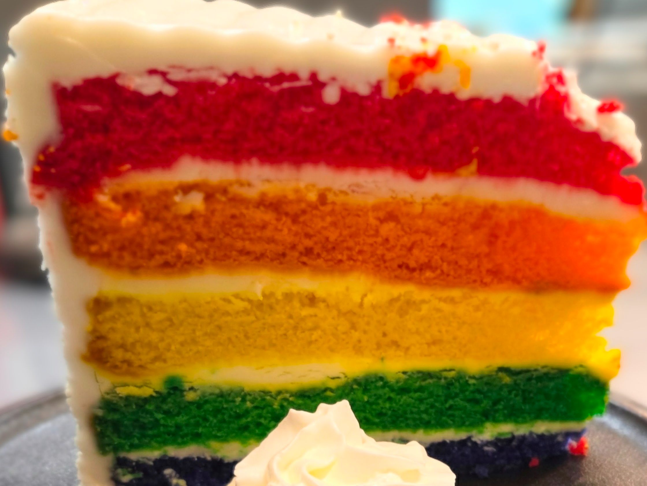 Rainbow Layer Cake.