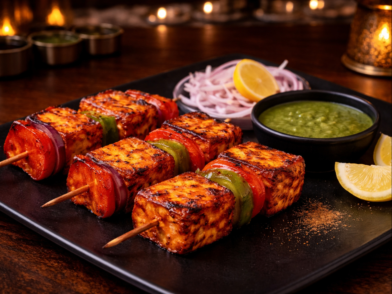 Tandoori Paneer Tikka.