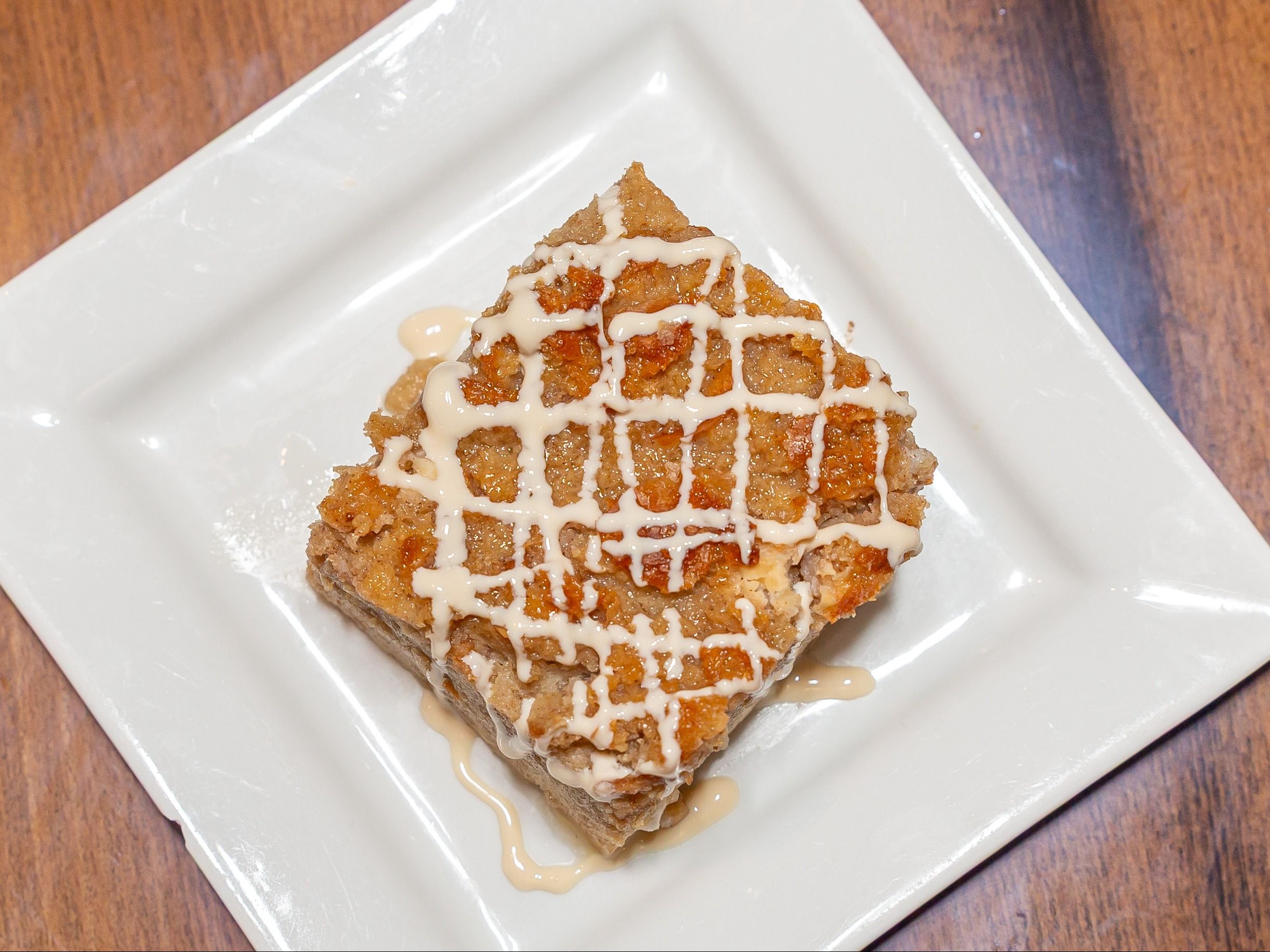 White Chocolate Bread Pudding.