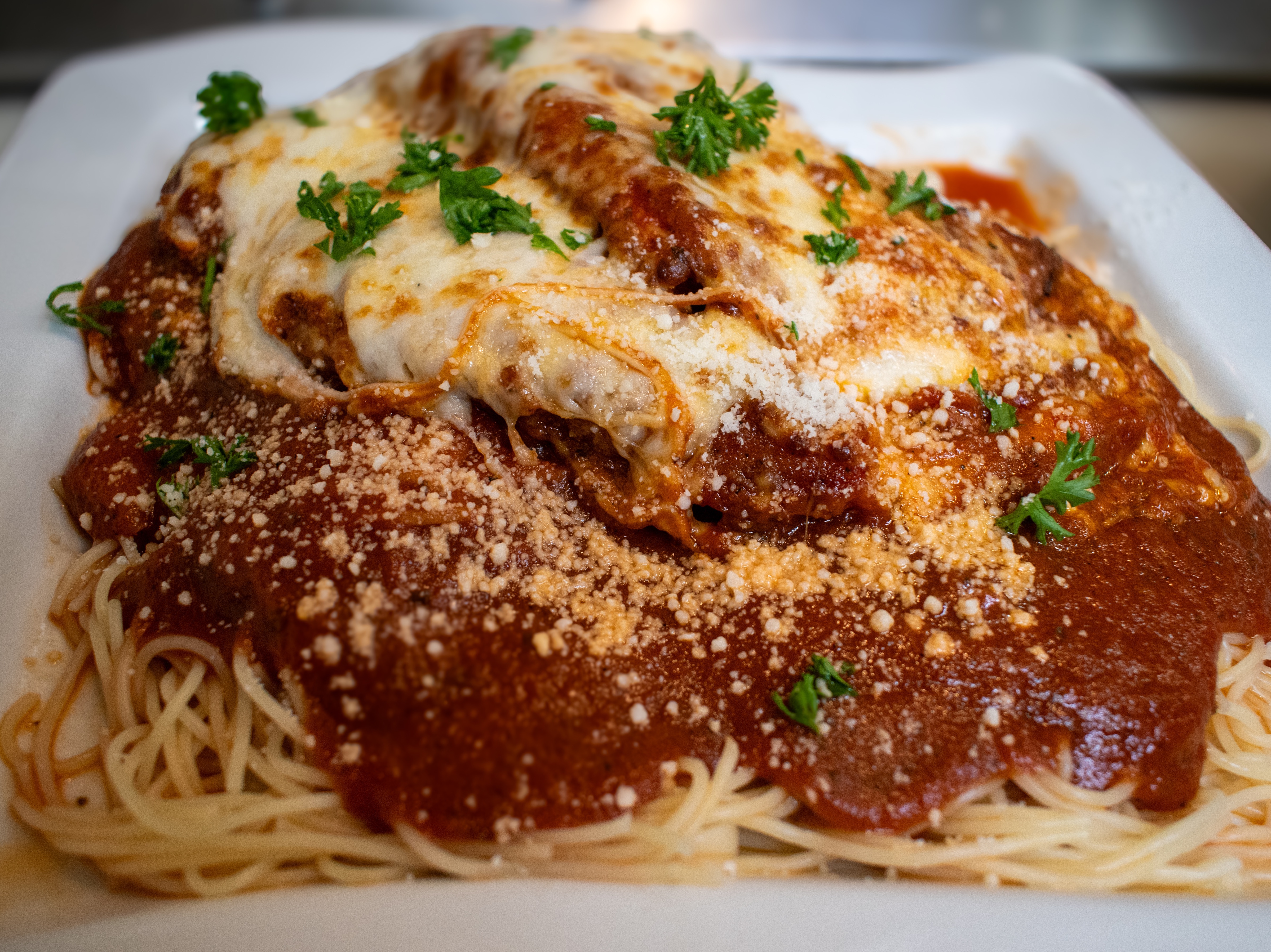 Eggplant Parmigiana.