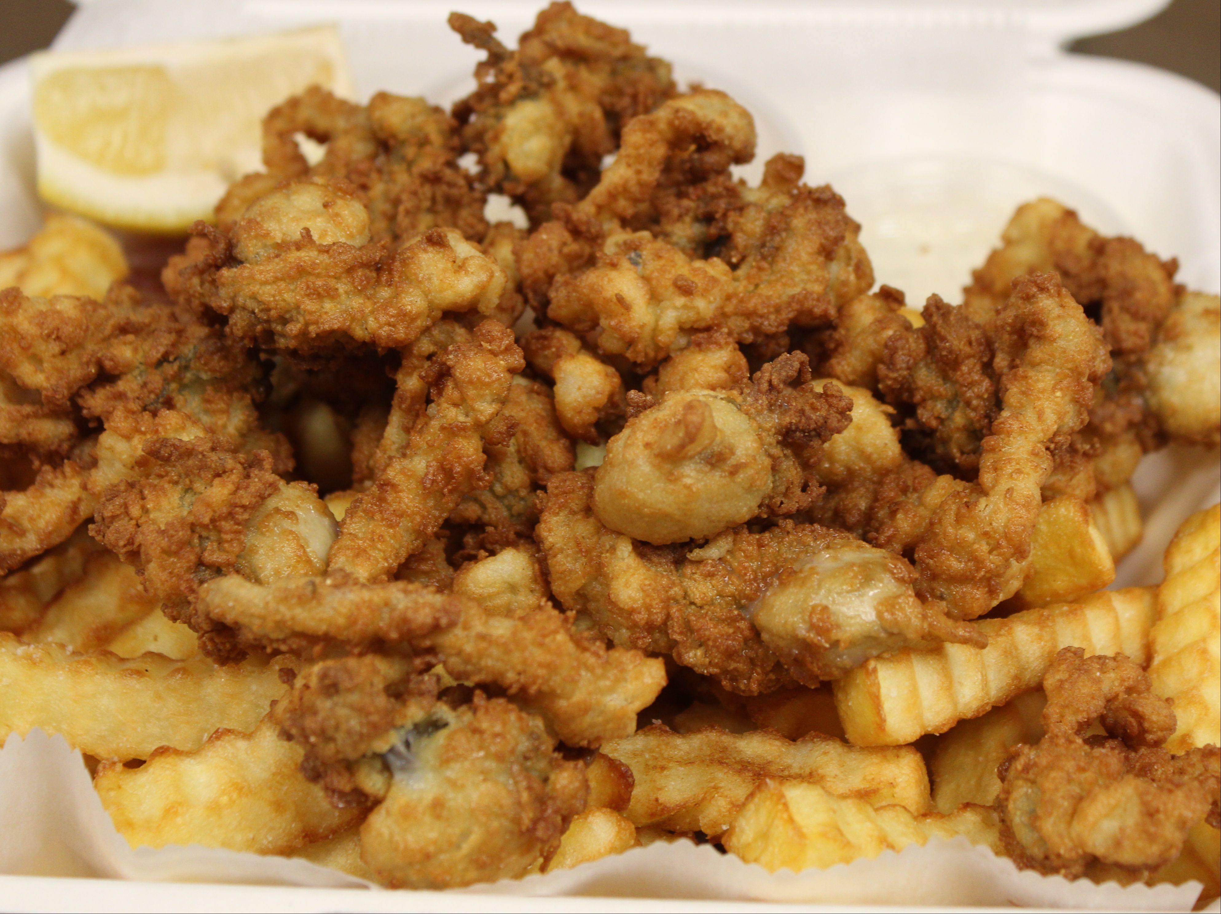 Whole Belly Clam Dinner.