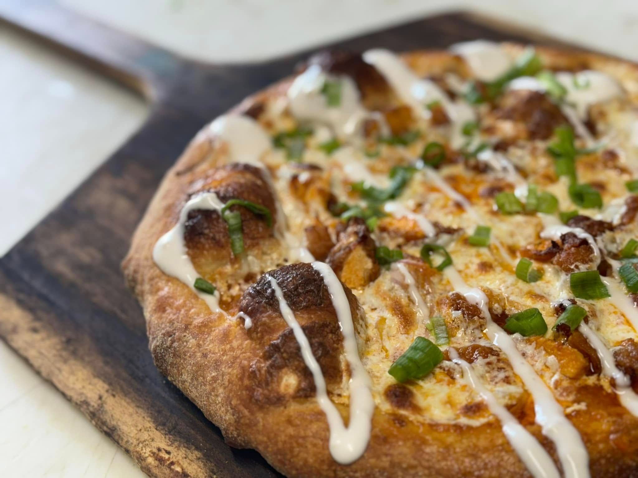 Chicken Bacon Ranch Pizza.