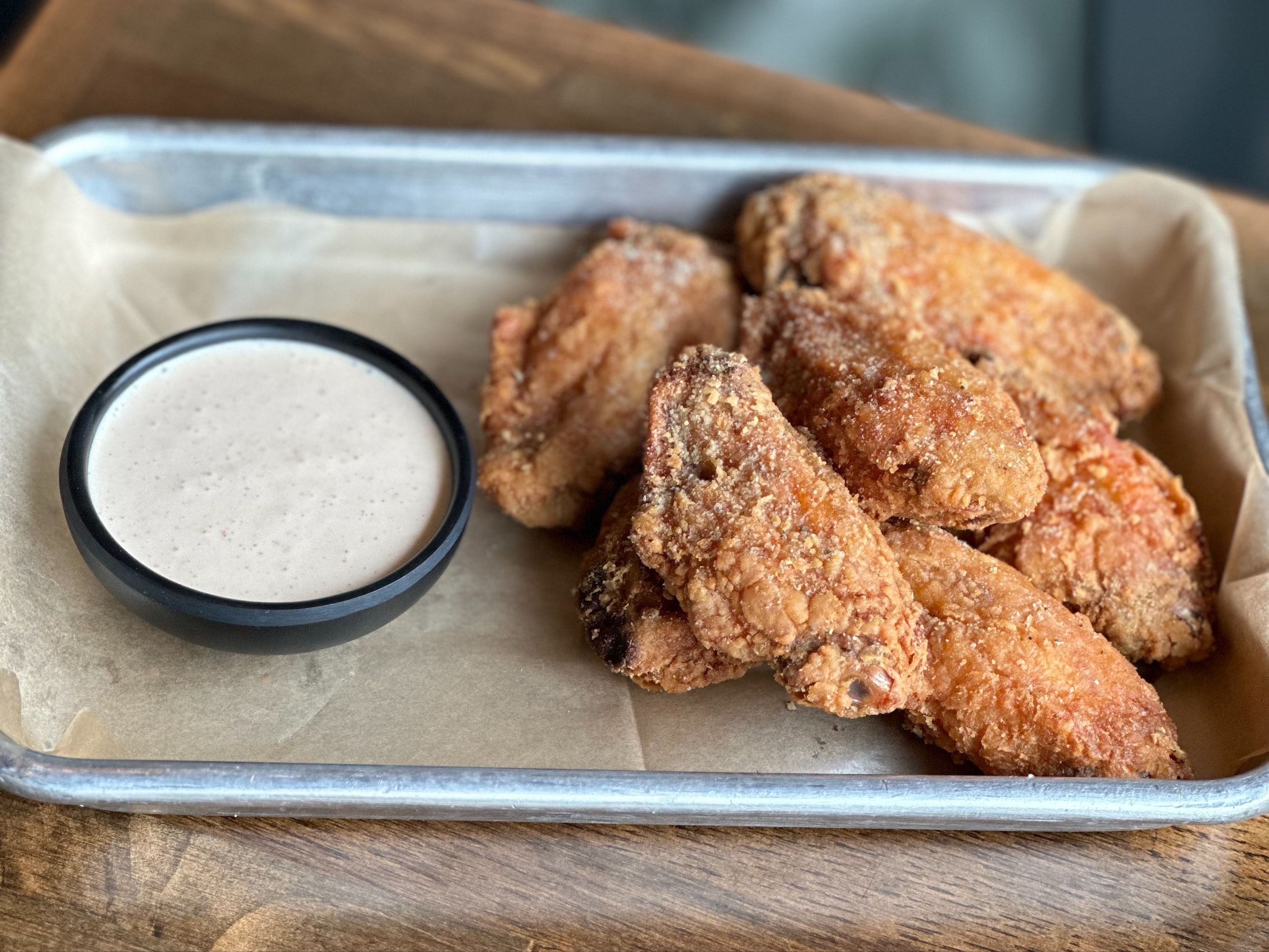 Truffle Parmesan Crispy Chicken Wings.