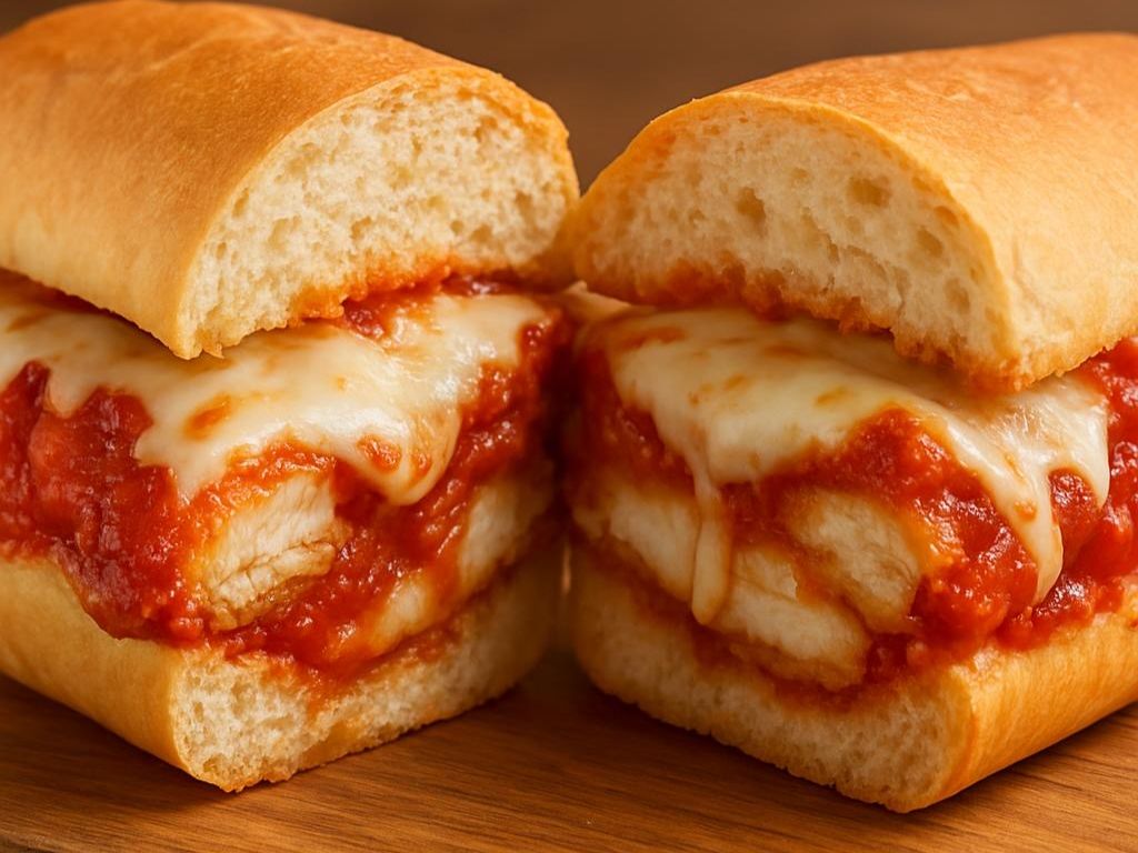 Chicken Parmigiana Sub Whole Loaf Bread.