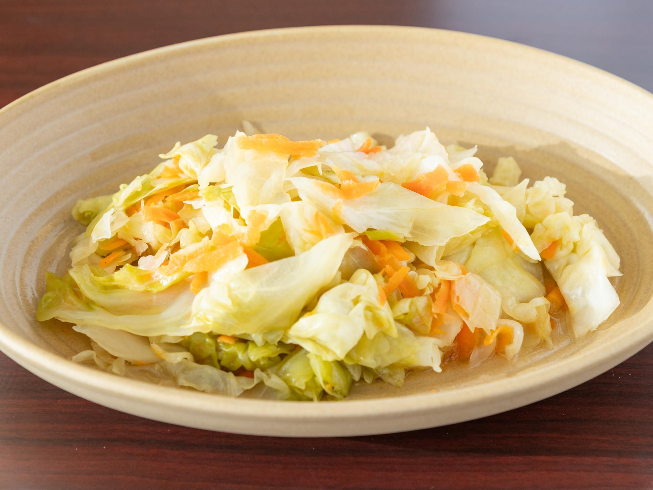 Steamed Cabbage & Carrots.