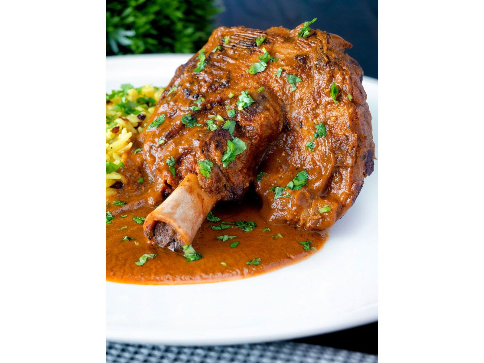 Charcoal Lamb Shank.