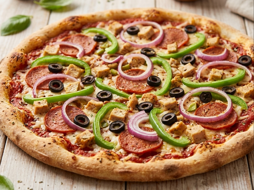 Vegan Combination Pizza.