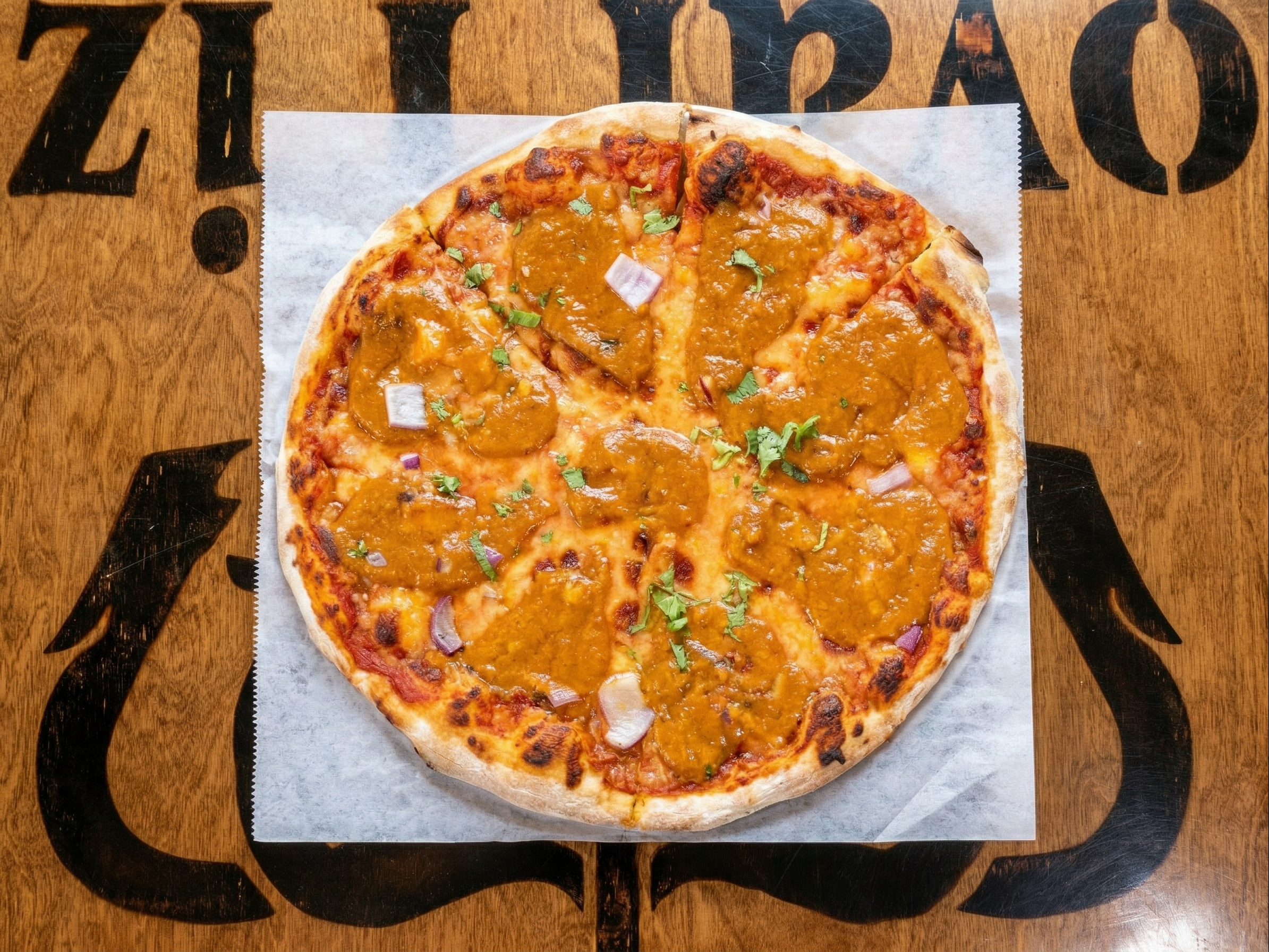 Pav Bhaji Pizza.
